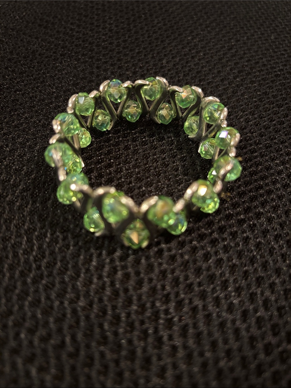 Green Crystal Stretch Bracelet Women Jewelry